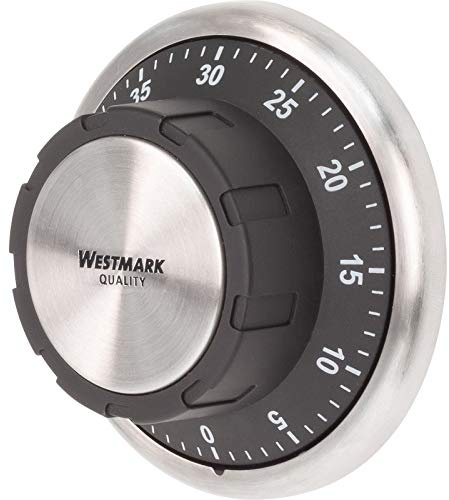 Westmark Kurzzeitmesser/Küchentimer, mechanisch, magnetisch, 1-60 Minuten, Edelstahl/Kunststoff, Redondo, Anthrazit/Silber, 10922260