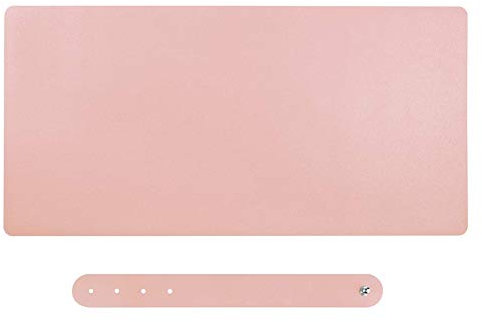 Ruby Lil Leder Schreibtisch-Auflage-Schutz, Mauspad, Schreibtisch Kladde Schutz Erweiterte Schreibmatte, Laptop Schreibtischunterlage, wasserdichte Schreibtischunterlage Für Kinder,Rosa,24x 12