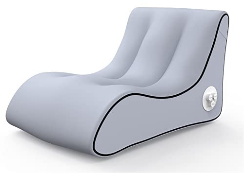 Automatische Aufblasbare Liege Mit Einem Schlüssel, Aufblasbares Liege-Luftsofa, Schnelles Aufblasen Der 50er Jahre, 250 Kg Bärengewicht, Verschleißfestes Material (Color : Grey, Size : 125 * 75CN)