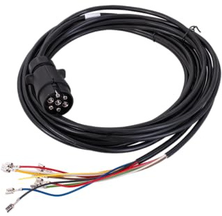 MANTES Faisceau électrique 4m Prise 7 Broches connecteurs 6,3 Section 0,75mm2 12V câblage Feux arrière Installation Rapide avec fiche dattelage pour remorque Plateau util