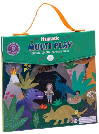 Floss & Rock Kids Magnetic Multi Play Art Book Doodle, Colour, Puzzle & Play! Creative Set For Children 3+ Eco Friendly