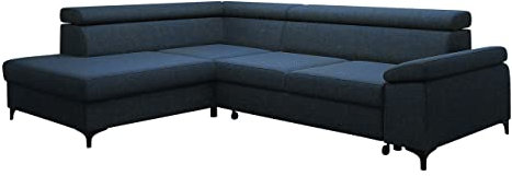 Mirjan24 Ecksofa Landori, Eckcouch, Polstersofa mit einstellbare Kopfstützen, Couch L-Form Sofa, Polsterecke, Polstergarnitur, Wohnlandschaft (Lars 79, Seite: Links OT-2R)