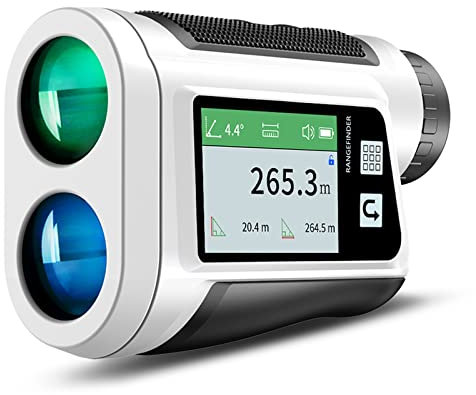 IGERCN Telémetro láser de Golf, 800M - 1500M Telescopio monocular de telémetro láser for buscador de Rango de Caza de Golf Medidor de Distancia con Bloqueo de Bandera de corrección de Pendiente (Colo