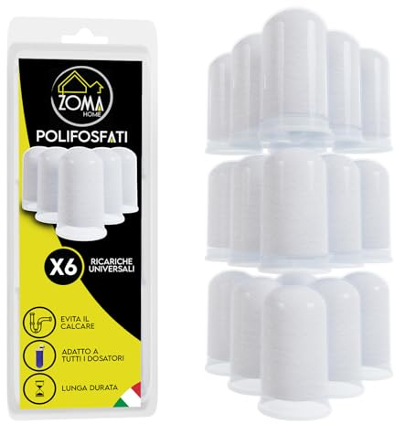 ZOMAHOME Polifosfati per Caldaia Ricarica, Filtro Anticalcare per Caldaia Concentrato a Lunga Durata, Protegge Caldaie, Elettrodomestici, Lavatrice e Lavastoviglie, misura Universale (18 Ricariche)