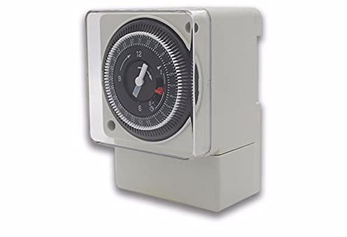Interruttore timer AC220V 16A, interruttore timer segmento di energia 24 ore di energia, interruttore del timer meccanico quadrato, immersione meccanica di risparmio energetico interno 24 ore