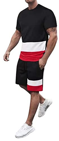70er Jahre Outfit Herren XXXL 70er Jahre Outfit Herren Herren Quick DryS 3D Kurzarm Anzug Shorts Strand HawaiianSS Body Sport Shorts Anzug Sportanzug Streetwear