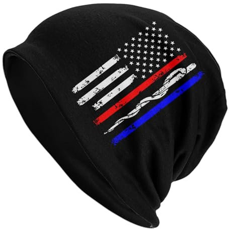 501 Damen Herren Wintermütze Flagge Für Polizei, Feuerwehr Und Rettungssanitäter Beanie Mütze Leicht Slouchy Beanie Mütze Warme Chemo Hut Für Jungen Adult Skifahren