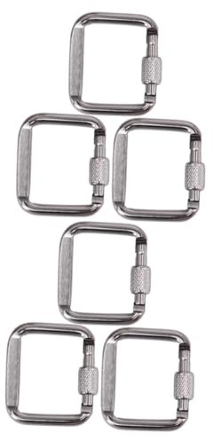 Sosoport 6stücke Outdoor Sicherheitshaken Mit Schraubverschluss Robuste Karabiner Für Camping Wandern Und Freizeitaktivitäten Als Schlüsselanhänger Oder Zubehör Für