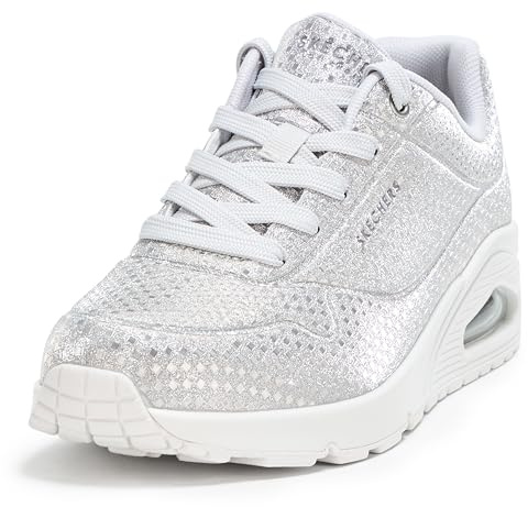 Skechers Damen UNO-Disco Nite Sneaker, Silber, 38 EU