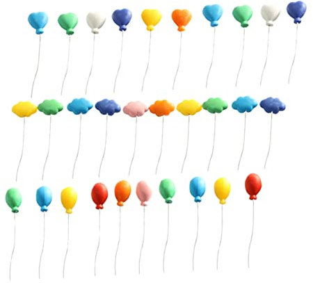 JOINPAYA 30stücke Miniatur Luftballon Dekorationen Bunte Simulation Ballon Modelle Für Puppenhaus Und Fotografie Zubehör Für Märchengärten Und Mini-szenen