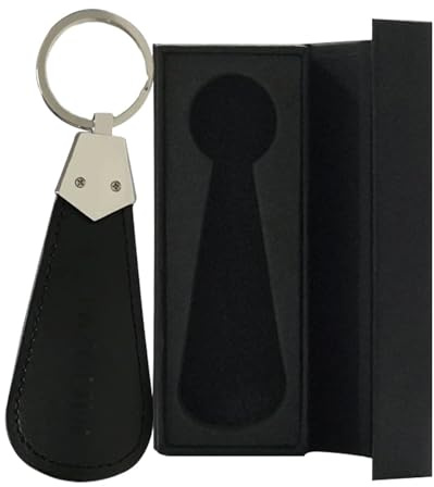 Bärbar liten sko horn kort handtag läder metallskosked kreativ hållbar nyckelring sko hjälper rese sko tillbehör