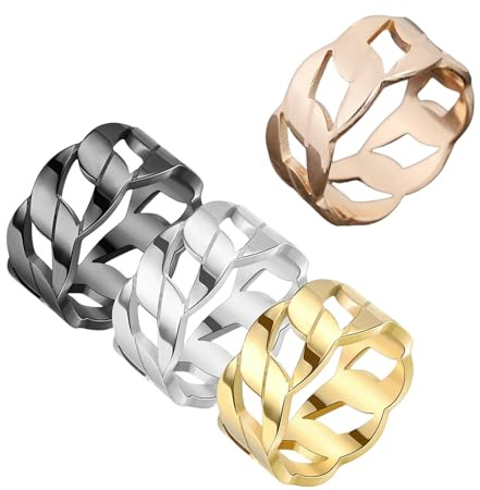 Jpltlvy Titan Stahl Kettenglied ausgehöhlter Ring Unisex minimalistisches Design vielseitiger täglicher Schmuck Geschenk für moderne