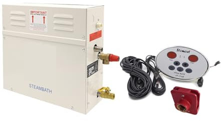 JHXHFJXZ 9KW Dampfmaschine Sauna Maschine Dampfmaschine Nassdampfmaschine for Dusche in der Heimdampfbaddusche Mit Wassermangel- und Überhitzungsschutz