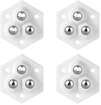 4Pcs Adhesive Casters Wheel Appliance Roller Slider Small Furniture Casters Wheel Trash Can Appliances Casters No Drill Universals Appliance Rollers