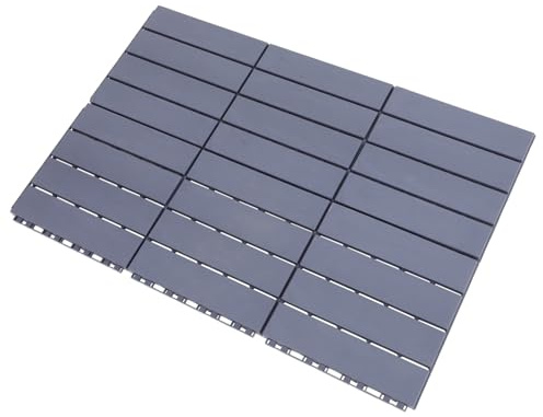 SHINEOFI 6pcs Interlocking Deck Tiles Vinyl Plank Flooring for Outdoor Garden Path Patio Tiles