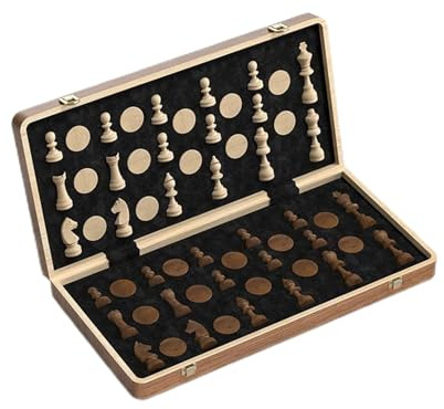 Schackspel Hopfällbar Typ Magnetisk Träschackspel