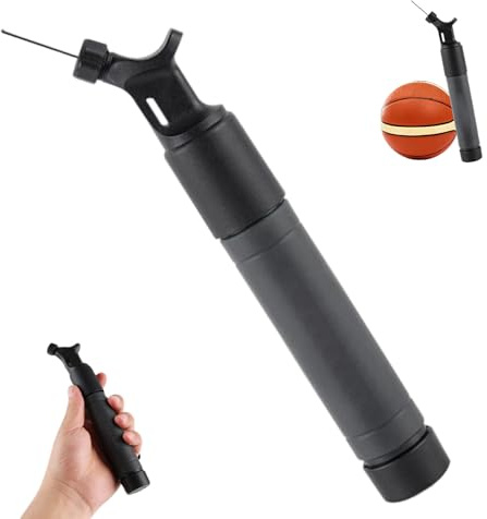 Hperu Pompe à Ballon pour Ballons de Sport, Pompe à Ballon Manuelle Ergonomique Push & Pull pour Un gonflage Rapide, Aiguille pour Basket-Ball, Football, Volley-Ball et Ballons d'exercice