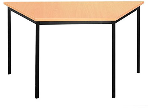 334021 Schreibtisch Profi Trapeztisch Besprechungstisch Büromöbel Konferenztisch Computertisch 140x70cm schwarz/Buche Dekor