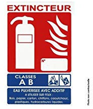 Panneau signalétique extincteur ab