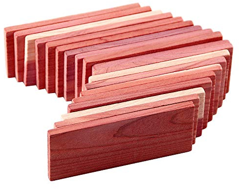 Cedar Space Lot de 16 blocs de cèdre pour rangement de placard, 100 % aromatiques de cèdre rouge, pour tiroirs de placard, copeaux de bois 100 % naturel