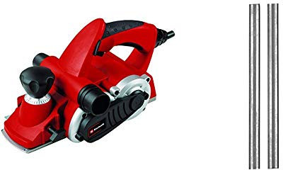 Einhell Elektrohobel TE-PL 900 (900 W, bis 3 mm Spantiefe, große Messerwelle, Fußplatte mit 3 V-Nuten, Softgrip, inkl. Parallelanschlag, Falztiefenanschlag, inkl. Zwei Wendemesser)