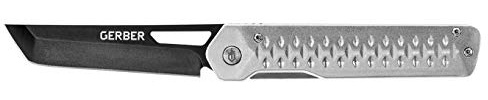 Gerber Taschenklappmesser mit Taschenclip, Klingenlänge: 8,8 cm, Ayako Folding Pocket, Silber/Schwarz, Rostfreier Stahl, 30-001667