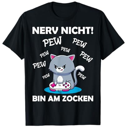 Gamer Spruch Gaming Katze Gaming Headset Gamer Nerd T-Shirt