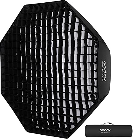 Godox FW95 37 inch/95cm Octagon Softbox Reflector with Honeycomb Grid and Bag for Speedlight Flash(Bowens Mount)