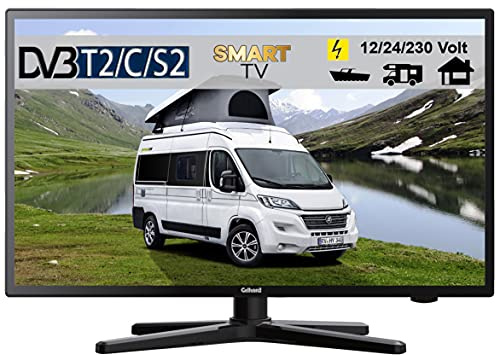 Gelhard GTV2226 LED Smart TV WebOS und Bluetooth DVB-S2/C/T2 & Streaming für 12Volt u. 230Volt WLAN Full HD + PVR, Full HD, Wi-Fi, HDMI für Wohnmobile/LKW/Boot & Zuhause