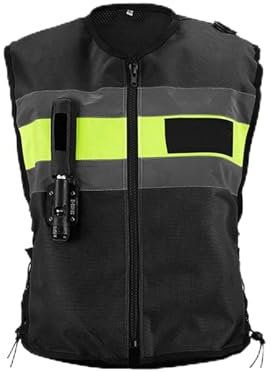 YXYECEIPENO Motorradweste Mit Airbag Mechanische Airbagauslösung In 0,2 Sekunden 500D-Gewebe, Verschleißfest Und Atmungsaktiv Warnweste Für Motorradfahren Und Pferdesport Fahrradausrüstung