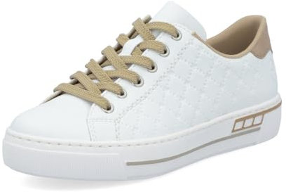 Rieker kvinnor snörskor L88W2, dam komfortskor, Vit Weiss 80, 40.5 EU