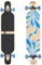 Flex1 bis 122kg - Camber Longboard (Flex1 bis 122kg, blau Blume - Ahornholz)