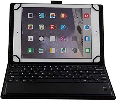 Funda con Teclado en Español ( letra Ñ Incluída) con Bluetooth Extraíble y con Touchpad compatible con Tablet Huawei MediaPad T5 ( 10.1) / M5 Lite (10.1) / M6 ( 10.8) / Matepad SE 10.1