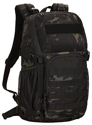 HUNTVP 25L Backpack Tactical Rucksack Military Molle Backpacks Mens Travel Ruck Sacks Adult Men, Molle Laptop Backpacks for Men and Women Hiking Camping Trekking Hunting Traveling Outdoors (Camo-25L)
