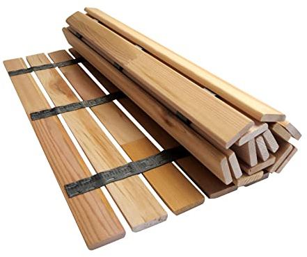 SudoreWell® Bastu, rullgaller, trämatta, golvgaller, termoträ, 100 x 60 x 1,5 cm (AP-07 GW)