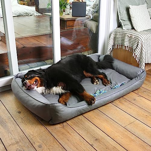 your GEAR Belluno • Hundebett 90 x 140 cm – Extra Komfort für große Hunde, Waschbar, Hygienisch, Hundekissen & Katzenbett, Moderne Hundekörbchen