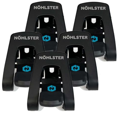 NÖHLSTER Locking Tool Clip for Cordless Drill, Impact Driver, Finish Nailer, Cordless Tools - No Holster Needed - Bit Holder Included, 5 Pack