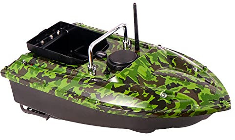 FUROMG 500mFutterboot Nachtangeln Fischköder Köderboot Bait Boat Fischköder Ferngesteuertes Köderboot 1.5 KG Tarnung