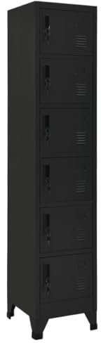 DIGBYS Spindschrank schwarz 38x40x180cm Stahl