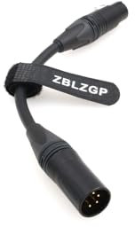ZBLZGP XLR 4-poliger Stecker auf XLR 4-polige Buchse, Netzteil-Verlängerungskabel für Kamera-Monitor Godox VL150 VL200 VL300 LED-Beleuchtung (Original 4-poliges XLR-Kabel, 20 cm)