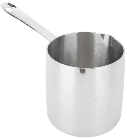 Turkish Coffee Pot 900ml Stainless Steel Greek Coffee Maker Butter Warmer with Handle Mini 30.44oz Chocolate Butter Melting Pot Sauce Meltingpot for Home Kitchen
