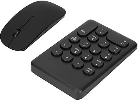 Combo pavé Numérique et Souris sans Fil, Clavier Numérique 18 Touches 1200 DPI avec Souris sans Fil, Clavier Numérique de comptabilité Financière pour Ordinateur Portable