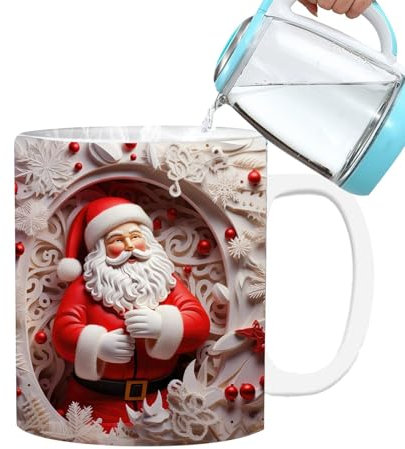 Generisch Weihnachtsbecher aus Keramik | 350 ml festlicher -Getränkebecher aus Porzellan | Weihnachtspartyzubehör für Schulen, Büros, Wohnheime, Häuser