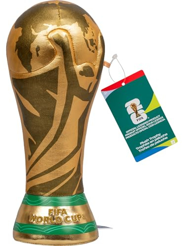 Jazwares Coppa del Mondo FIFA 2026 - Trofeo in peluche ufficiale da 25 cm - Collezionabile ufficiale della Coppa del Mondo 2026 - Età consigliata 3+