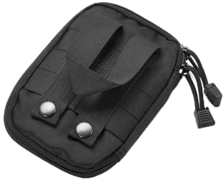 LRXIYODE Botiquín de Primeros Auxilios Portátil de Nylon 900d Diseño de Cuerda Colgante para Camping y Actividades al Aire Libre, Bolsillo de Almacenamiento Negro
