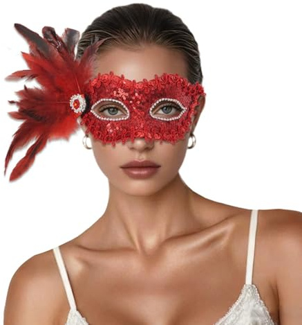 Générique Dentelle Masquerade Masque Femmes Demi-Masque Mystère Noir Vénitien Masques En Papier À Peindre Mascarade Couple De Carnaval Femme Pour Déguisement Bal Maquillage Cadeau