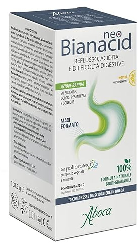 ABOCA SPA NEOBIANACID 70 COMPRESSE MASTICABILI LIMONE (3 CONFEZIONI)