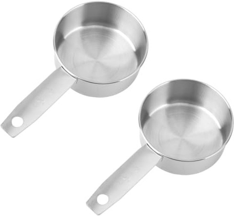 Tabutige Cucharas medidoras, Juego de cucharas dosificadoras de Acero Inoxidable, Cuchara medidora de 1/2 Taza para repostería, café y proteína, 2 Piezas