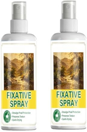 Fixativ Spray Bleistift - 2 Stück 120 ml Fixierspray Pastellkreide