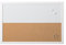 Bi-Office - Combo Pizarra Blanca y Tablón de Anuncios Elements, Magnético, Borrado en Seco/ Corcho, Marco MDF Blanco, 60x40cm